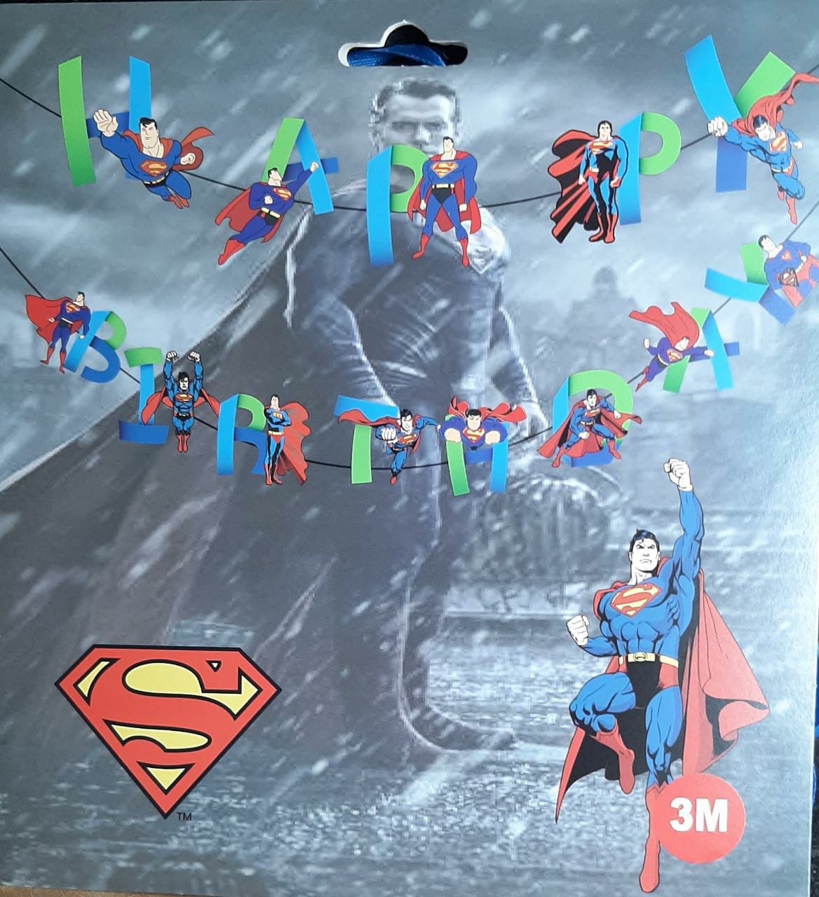 Superman Banner Theme Happy Birthday Banner for Superhero Superman –  Cloud9Gifts