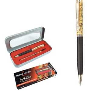 Pierre Cardin Cristal Series Pen Rich Set Golden Body Gold Trim GT Steel Body 