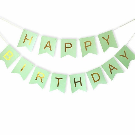 Happy Birthday Bunting Banner Pastel Hanging Letters Party Decoration Garland 